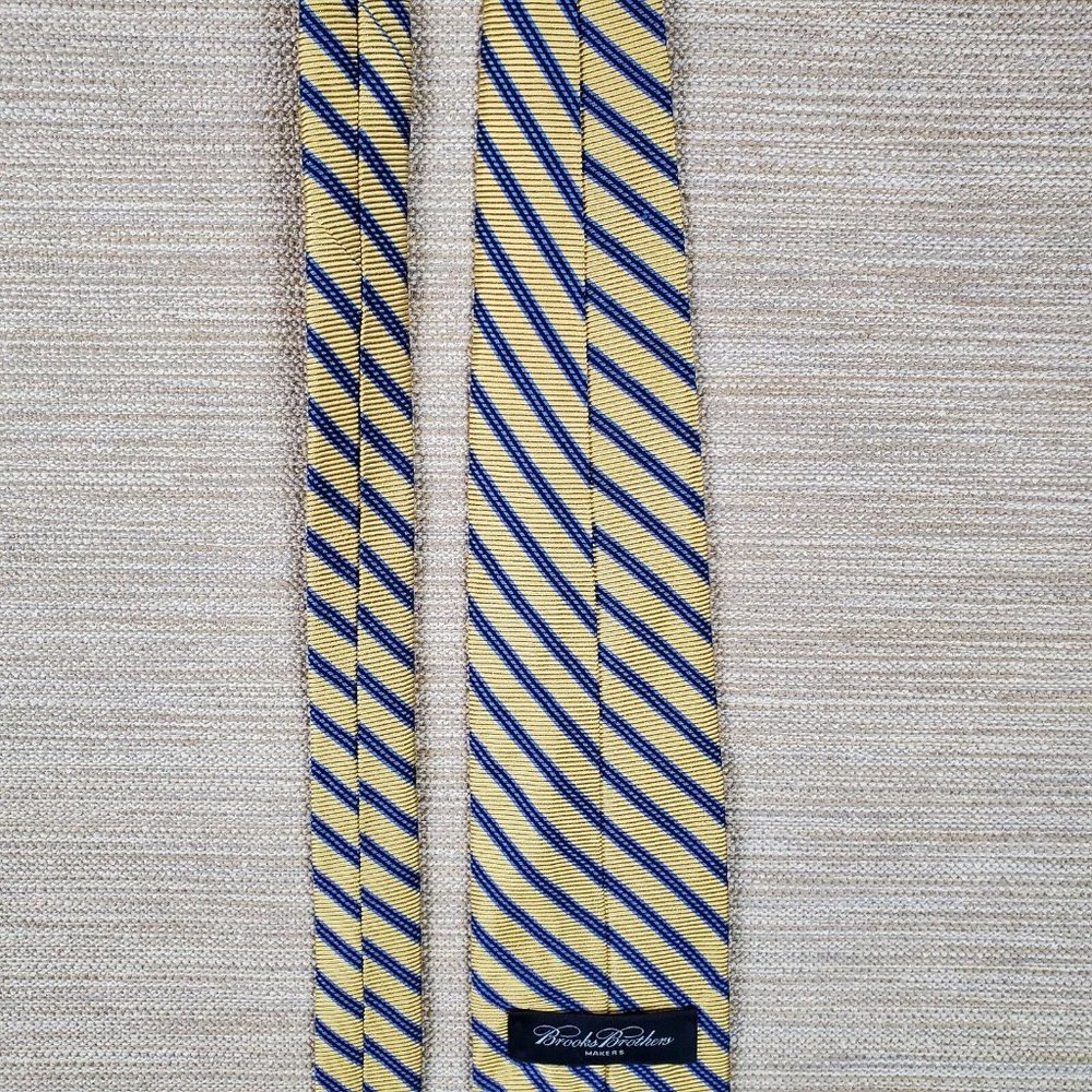 Brooks Brothers Mens Tie Striped USA Corporate Classicore Preppy Normcore - Picture 12 of 13